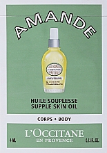 Geschmeidige Körperbutter - L'Occitane Almond Supple Skin Oil (Probe)  — Bild N1