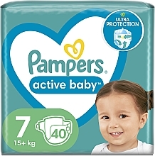Windeln Active Baby 7 (15 + kg) 40 St. - Pampers — Bild N1