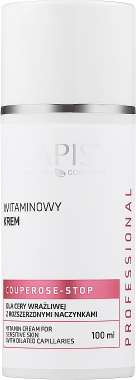 Vitamin-Gesichtscreme für empfindliche Haut mit erweiterten Kapillaren - APIS Professional Couperose-Stop Vitamin Cream — Bild N1