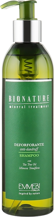 Anti-Schuppen Shampoo mit Teebaumöl - Emmebi Italia BioNatural Mineral Treatment Anti-Dandruff Shampoo — Bild N1