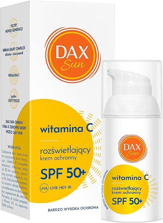 Aufhellende Schutzcreme mit Vitamin C SPF 50+ - Dax Sun Illuminating Protective Cream With Vitamin C SPF 50+  — Bild N2