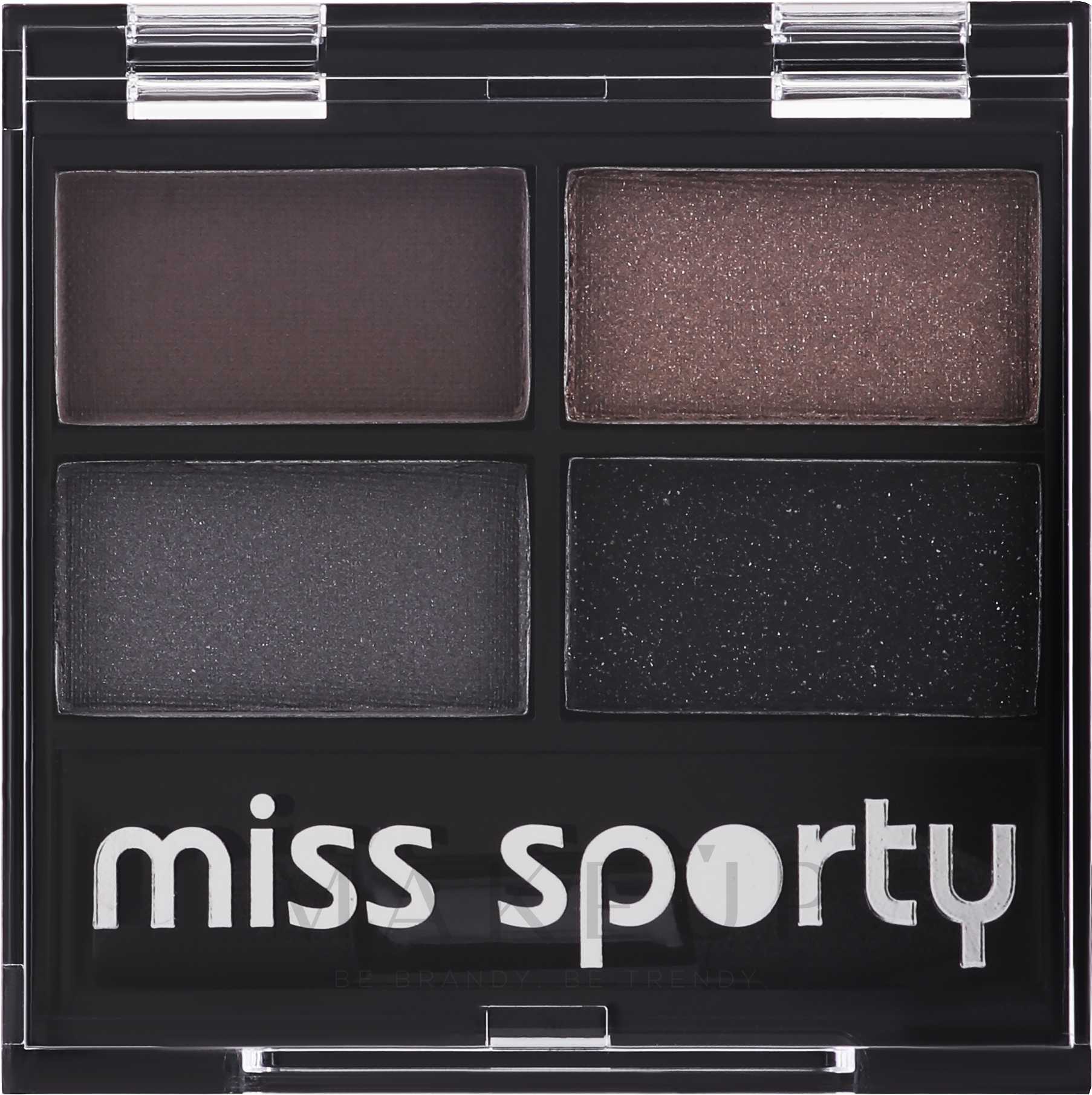 Lidschatten-Quartett - Miss Sporty Studio Colour Quattro Eye Shadow — Bild 414 - Smokey