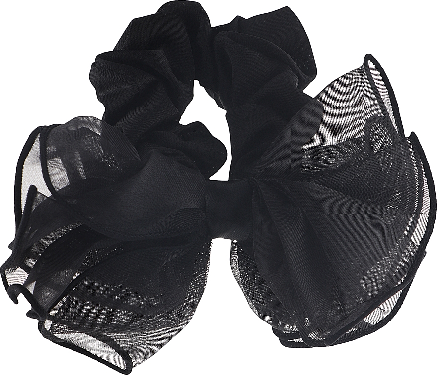 Scrunchie-Haargummi P1028-5, 12 cm d-5,5 cm, schwarz - Akcent — Bild N1