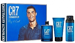 Düfte, Parfümerie und Kosmetik Cristiano Ronaldo CR7 Play It Cool - Duftset (Eau de Toilette 100ml + Duschgel 150ml + Körperspray 150ml) 