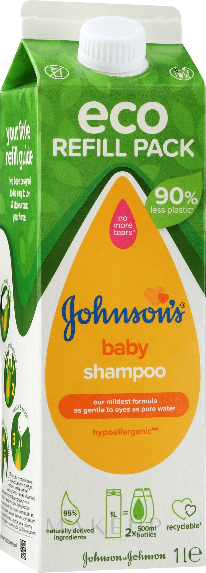 Baby-Shampoo (Refill) - Johnson`s Baby Shampoo Eco Refill Pack — Bild 1000 ml