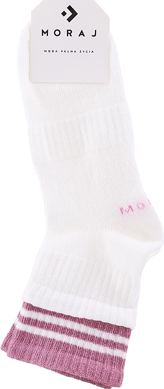 Gestreifte Kindersocken aus Baumwolle rosa  - Moraj — Bild N1