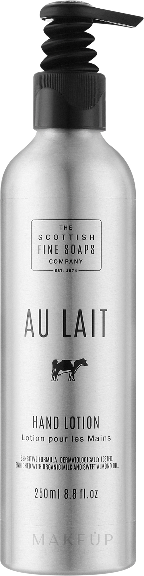 Handlotion - Scottish Fine Soaps Au Lait Hand Lotion (aluminium bottle) — Bild 250 ml