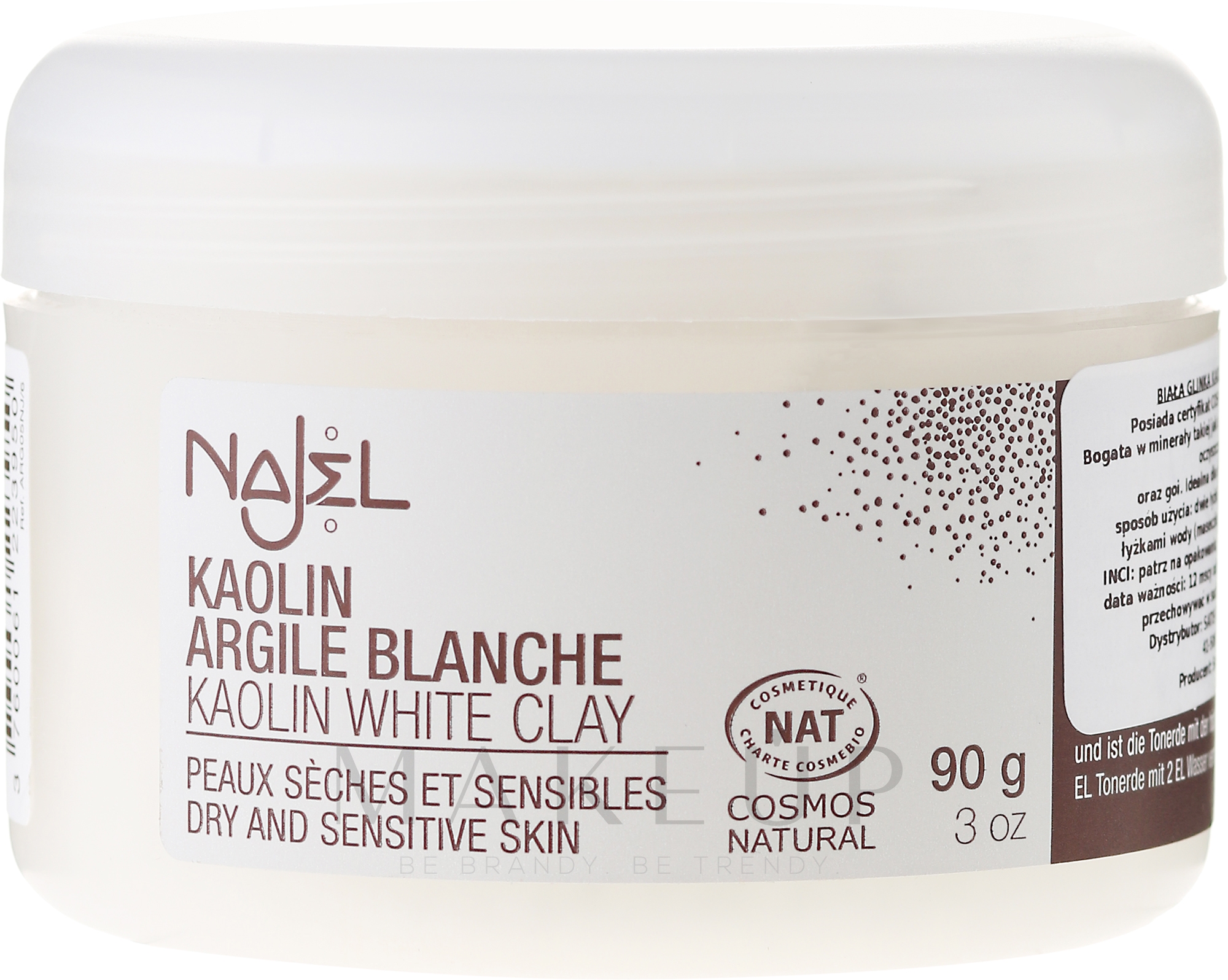 Kosmetische weiße Tonerde für das Gesicht - Najel Clay In Powder White — Bild 90 g