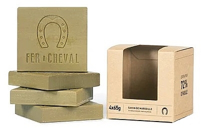 Fer A Cheval Pure Olive Sliced Cube Marseille (Seife 4x65g)  - Olivenseife — Bild N2
