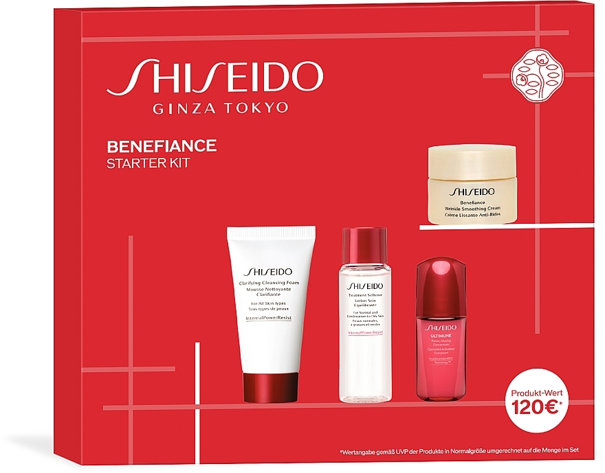 Set - Shiseido Benefiance Starter Kit (f/cr/30ml + clean/foam/30ml + f/lot/30ml + f/conc/10ml) — Bild N2