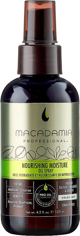 Feuchtigkeitsspendendes Haaröl mit Macadamiaöl - Macadamia Natural Oil Nourishing Moisture Oil Spray — Bild N1