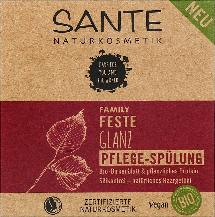 Fester Conditioner für Haarpflege und Glanz - Sante Solid Shine Conditioner Birch Leaf & Vegetable Protein — Bild N1