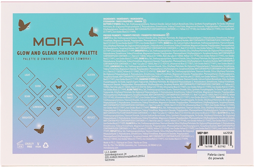 Lidschattenpalette - Moira Glow And Gleam Shadow Palette — Bild N3