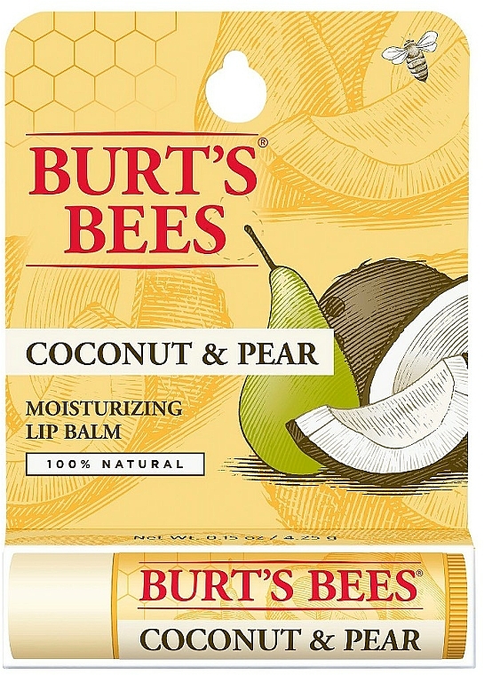 Lippenbalsam - Burt's Bees Pear & Coconut Hydrating Lip Balm — Bild N1