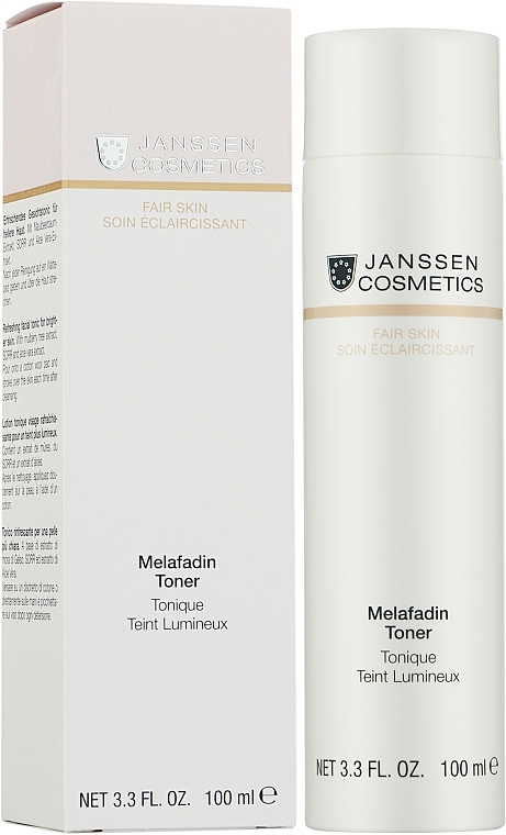 Erfrischendes Gesichtstonikum mit Allantoin, Aloe Vera- und Maulbeerbaum-Extrakt - Janssen Cosmetics Melafadin Toner — Bild N1