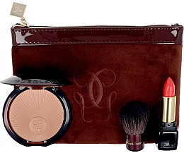 Düfte, Parfümerie und Kosmetik Set - Guerlain Terracotta Set (powder/10g + lipstick/3.5g + m/brush/1pcs + bag/1pcs)