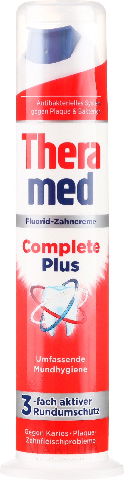 Zahnpasta im Spender für umfassende Mundhygiene - Theramed Complete Plus — Bild 100 ml