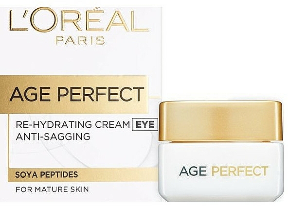 Feuchtigkeitsspendende Augencreme für reife Haut - L'Oreal Paris Age Perfect Re-Hydrating Eye Cream