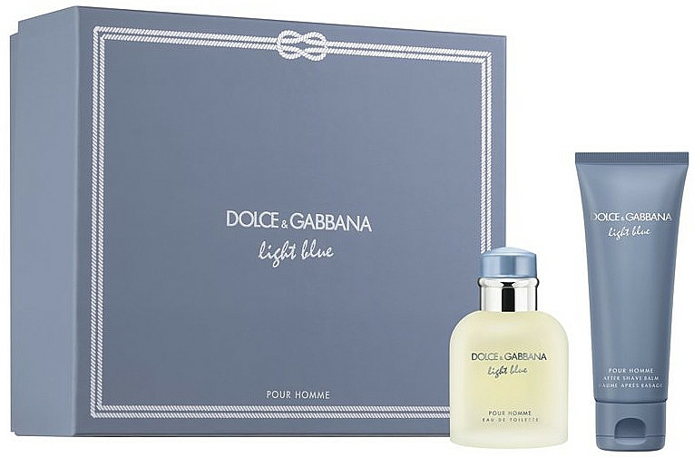 Dolce & Gabbana Light Blue Pour Homme Set - Duftset (Eau de Toilette 75ml + After Shave Balsam 75ml)