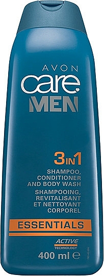 3in1 Shampoo, Conditioner und Duschgel für Männer - Avon Care Man Essentials Shampoo Conditioner And Body Wash — Bild N3