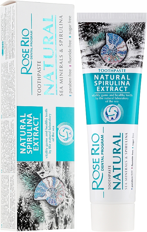 Zahnpasta mit Spirulina und Mineralien aus dem schwarzem Meer - Rose Rio Natural Sea Minerals & Spirulina Toothpaste — Bild N1