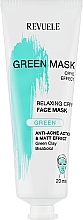 Düfte, Parfümerie und Kosmetik Gesichtsmaske gegen Akne mit grünem Ton - Revuele Anti-Acne Green Face Mask Cryo Effect