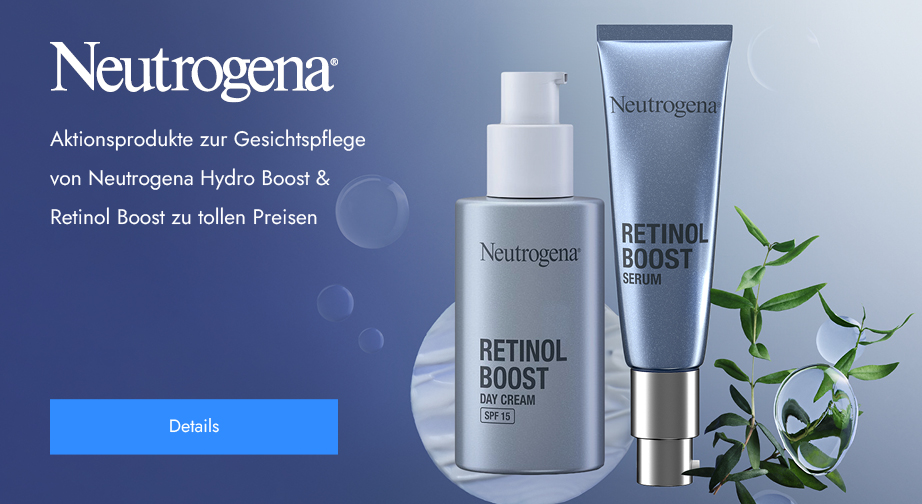 Aktionsprodukte zur Gesichtspflege von Neutrogena Hydro Boost & Retinol Boost zu tollen Preisen. Die Preise auf der Website sind inklusive Rabatt