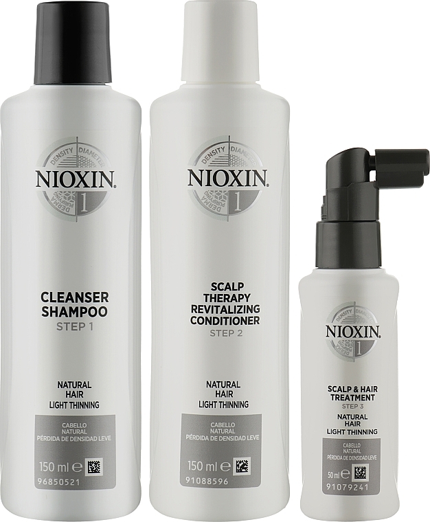 Haarset - Nioxin Hair System 1 Kit (Shampoo/150ml + Conditioner/150ml + Haarmaske/50ml) — Bild N2