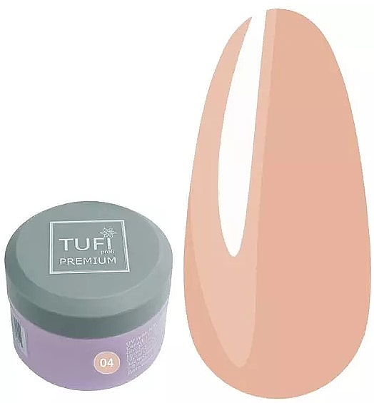 Gel zur Nagelverlängerung - Tufi Profi Premium UV Gel 04 Cover Light — Bild N1