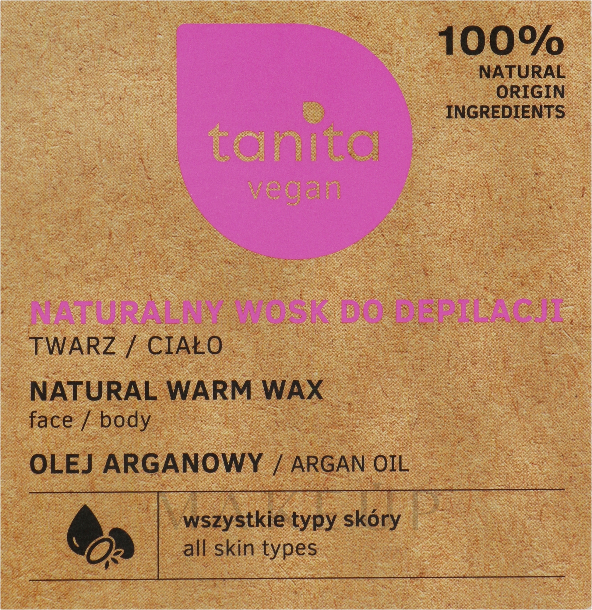 Natürliches Enthaarungswachs für Gesicht und Körper mit Arganöl - Tanita — Bild 250 ml