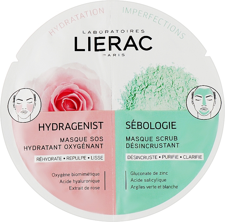 Gesichtspflegeset - Lierac Duo Hydragenist + Sebologie Mask (Gesichtsmaske 2x6ml) — Bild N1