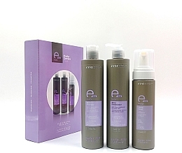 Haarpflegeset - Eva Professional E-line Curly (Haarshampoo 300ml + Conditioner 300ml + Mousse 200ml) — Bild N1