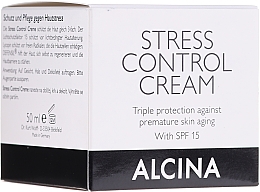 Düfte, Parfümerie und Kosmetik Gesichtscreme gegen vorzeitige Hautalterung LSF 15 - Alcina Stress Control Creme 