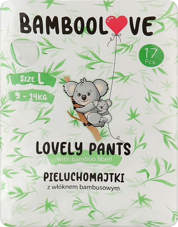 Windelhöschen, L (9-14 kg), 17 St. - Bamboolove Lovely Pants — Bild N1