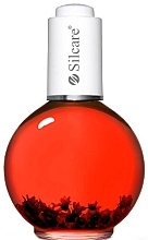 Nagel- und Nagelhautöl mit Blumen Erdbeere Purpur - Silcare Cuticle Oil Strawberry Crimson — Bild N1