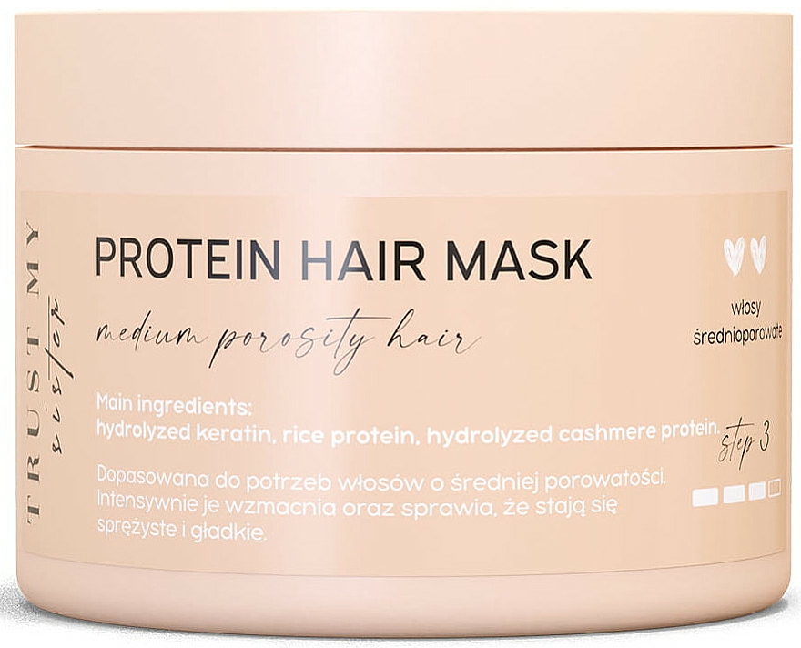 Haarmaske mit Proteinen für mittelporöses Haar - Trust My Sister Medium Porosity Hair Protein Mask — Bild N1