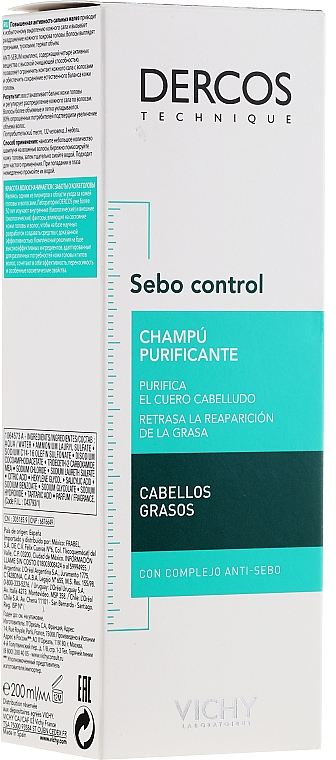 Dermatologisches Shampoo für fettiges Haar - Vichy Dercos Oil Control Treatment Shampoo — Bild N2