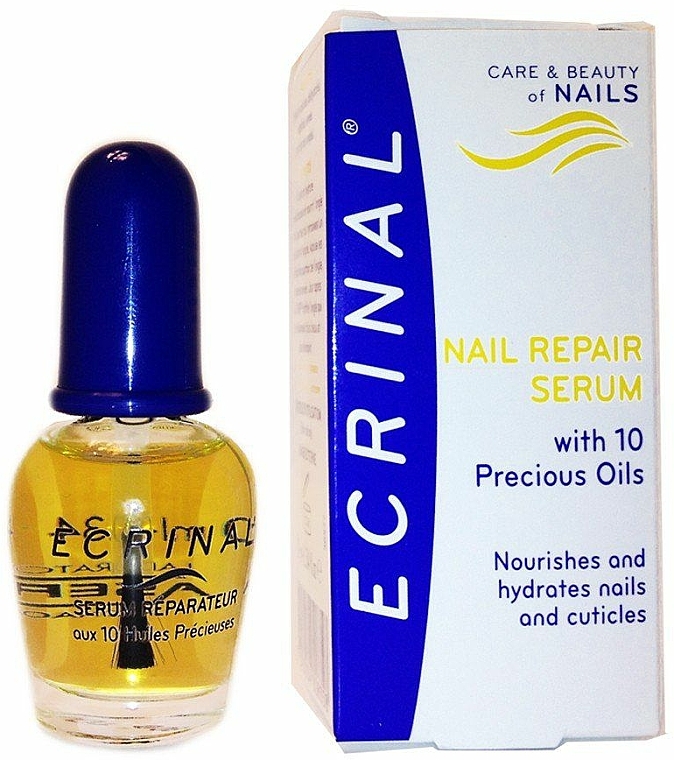 Nährendes und regenerierendes Nagelserum mit 10 kostbaren Ölen - Ecrinal Nail Repair Serum