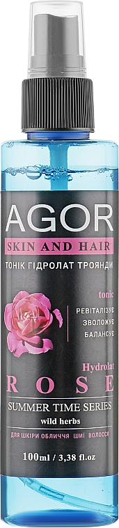 Tonikum mit Rosen-Hydrolat - Agor Summer Time Skin And Hair Tonic — Bild N1