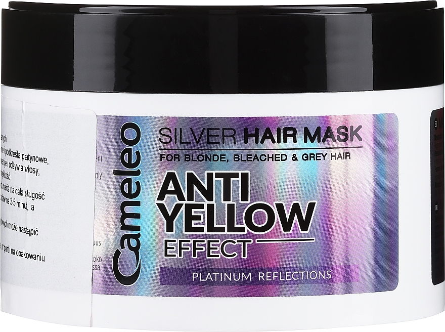 Regenerierende Haarmaske gegen Gelbstich für blondes, gebleichtes und graues Haar - Delia Cameleo Silver Hair Mask — Bild N1