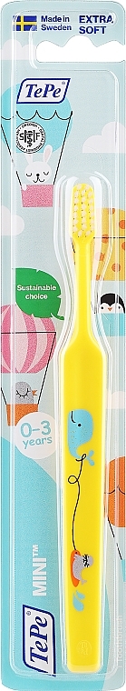 Kinderzahnbürste Mini Extra Soft gelb - TePe — Bild N1