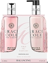 Set - Grace Cole Wild Fig & Pink Cedar Body Duo (sh/gel/300ml + h/body/lot/300ml) — Bild N1