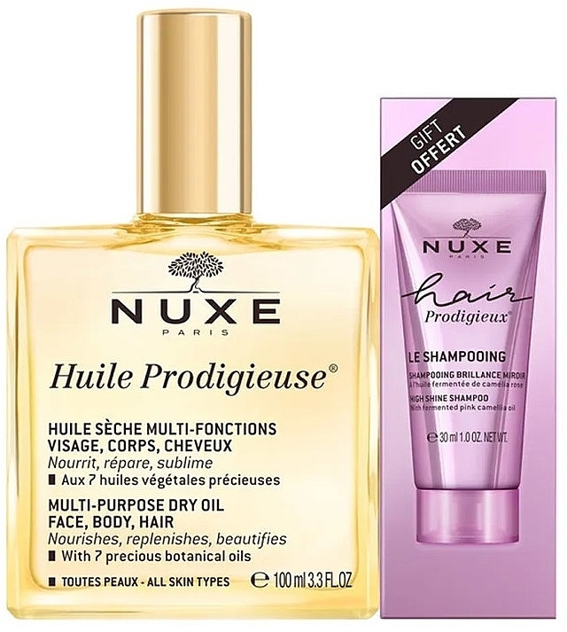 Set - Nuxe Huile Prodigieuse (oil/100ml + shm/30ml) — Bild N1