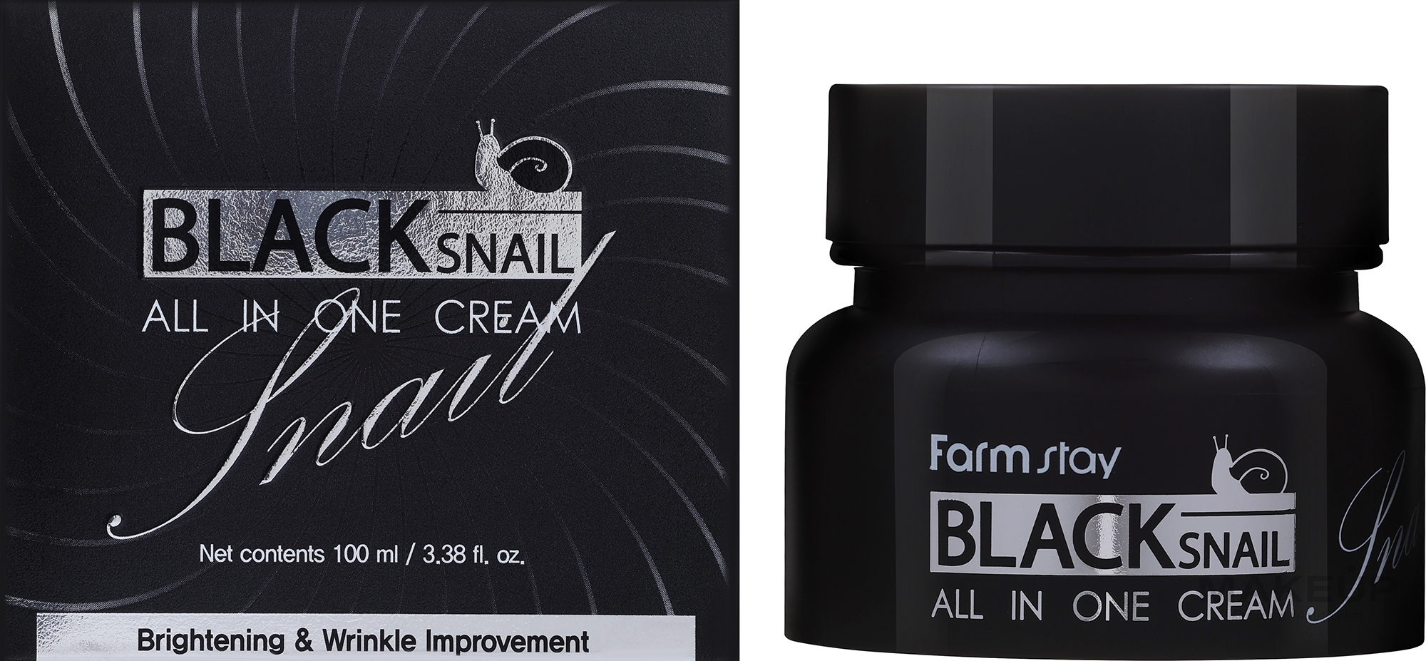 Multifunktionale Gesichtscreme mit schwarzem Schneckenmucin - FarmStay All-In-One Black Snail Cream — Bild 100 ml