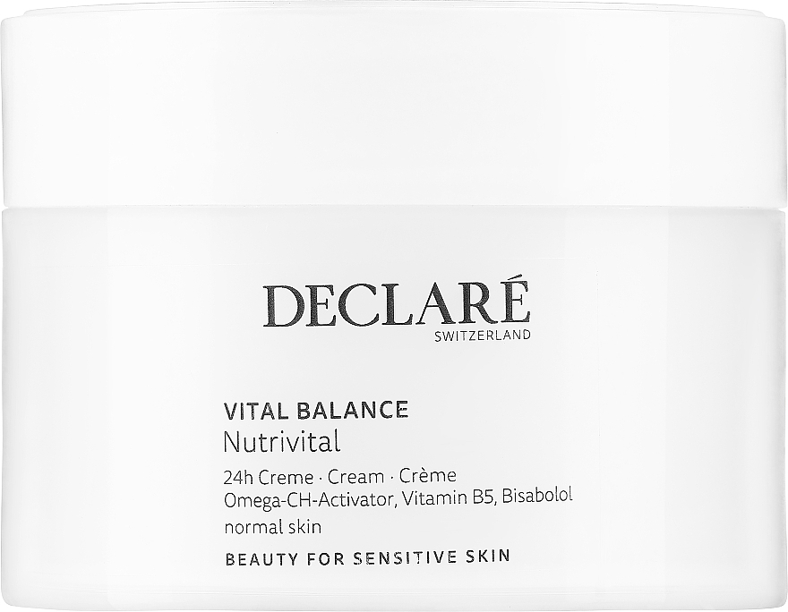 Pflegende und beruhigende Gesichtscreme mit Bisabolol und Aprikosenkernsamenöl - Declare Nutrivital 24 h Cream — Bild N1