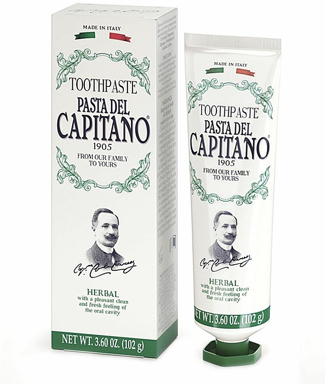 Zahnpasta mit Kräuterextrakten - Pasta Del Capitano 1905 Natural Herbs Toothpaste  — Bild N1