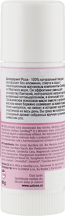 Bio-natürliches Deodorant Rose - Saloos Rose Deodorant — Bild N2