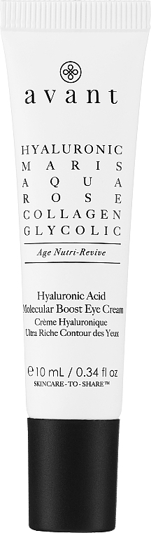 Anti-Falten-Augencreme mit Hyaluronsäure - Avant Skincare Hyaluronic Acid Molecular Boost Eye Cream — Bild N1