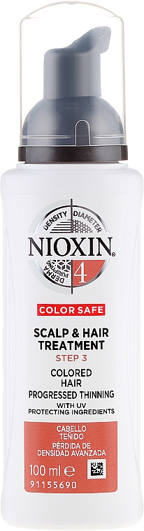 Pflegende Maske für coloriertes und dünner werdendes Haar - Nioxin Color Safe System 4 Scalp Treatment — Bild N2