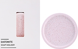 Seifenschale aus Kieselgur rund rosa mit Kieselsteinen - Yeye — Bild N3